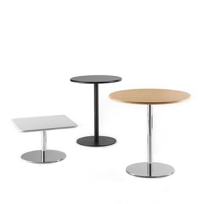 Coffee tables - BASIC Table with metal round column and round base - TALIN