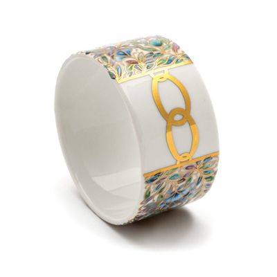 Jewelry - Porcelain Bangle "Spring is in the Air" - WAGNER ARTE