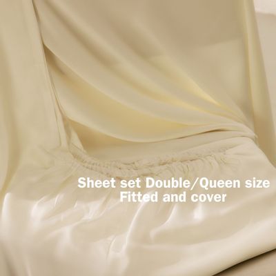 Bed linens - 100% Silk Sheet set - Fitted and cover Double/Queen size - T.SILK COLLECTION