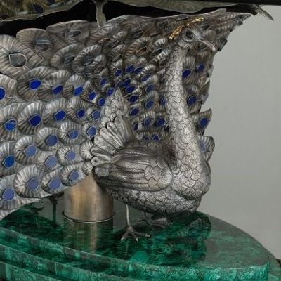 Autres tables  - Table à deux paons - FRANCO LAPINI 1963