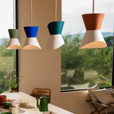 Hanging lights - VERSO (hanging lamp) - MONOCHROMIC CERAMIC