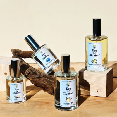 Parfums pour soi et eaux de toilette - Eau de Menton - Parfums ensoleillés et frais, aux agrumes, depuis 1947 - EAU DE MENTON