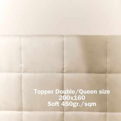 Bed linens - Topper 100% Silk Double/Queen size 200x160 - Soft  450 gr./sqm - T.SILK COLLECTION