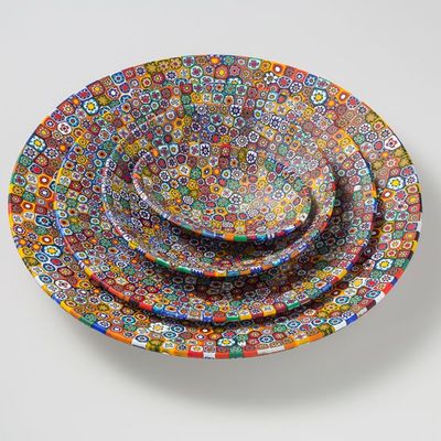 Objets de décoration - Assiette en verre de Murano Millefiori - ERCOLE MORETTI