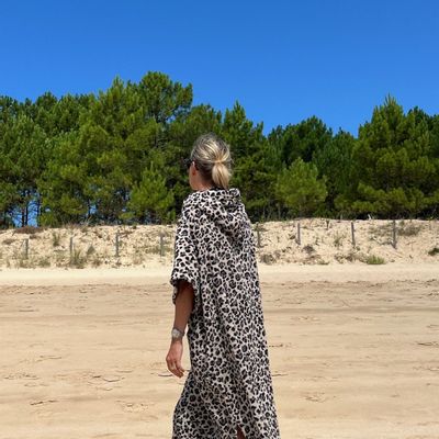 Peignoirs - Poncho serviette de bain Luxe - Leopard - ATELIER DUNE