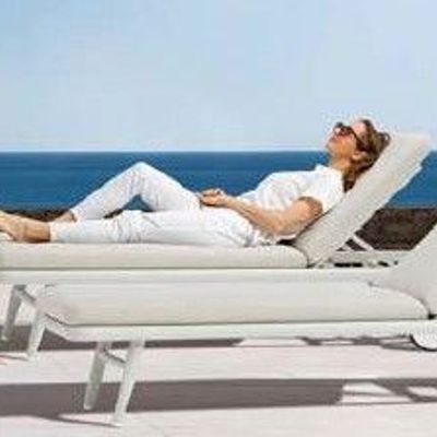 Deck chairs - SCOOP sun lounger - COUTURE JARDIN