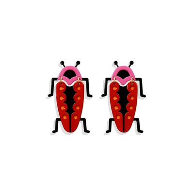 Jewelry - Red Bug Earrings - ISUWA