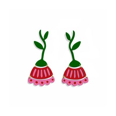 Bijoux - Boucles d'oreilles Red Carnation - ISUWA