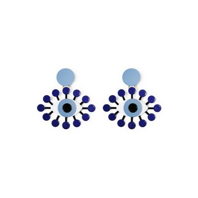 Bijoux - Boucles d'oreilles Nazar bleues - ISUWA