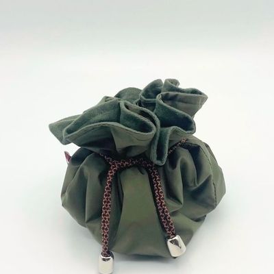 Sacs et cabas - Drawstring Jewelry Bag Khaki/Olive - L I P P