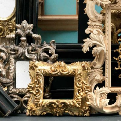 Frames - Frame hand carved wood, hand-made finishing - with glass or mirror - CASTORINA 1895