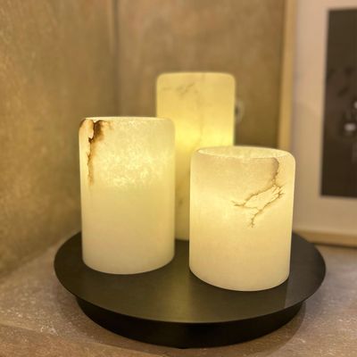 Table lamps - Table lamp on battery with candle-effect Bellefeu Discus - AUTHENTAGE LIGHTING