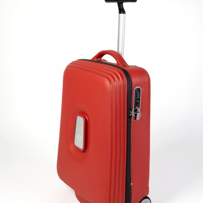 Accessoires de voyage - POP-UP, trolley bags in recycled rubber, color Pompeii Red - ZOOM BAGS