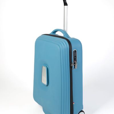 Accessoires de voyage - POP-UP, trolley bags in recycled rubber, color Elba Light Blue - ZOOM BAGS