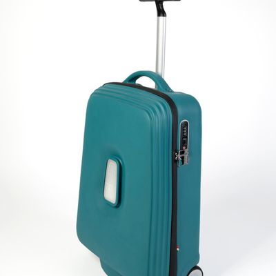 Accessoires de voyage - POP-UP, trolley bags in recycled rubber, color Turquoise Green - ZOOM BAGS