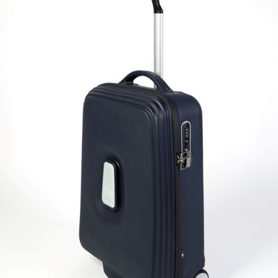 Travel accessories - POP-UP, trolley bags in recycled rubber, color Mediterranean Blue - ZOOM BAGS