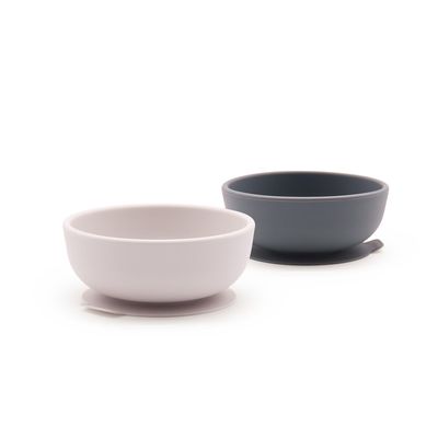 Repas pour enfant - Set 2 Bols ventouses en silicone - Cloud / Storm - EKOBO