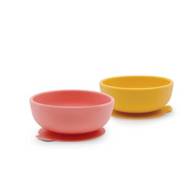 Repas pour enfant - Set 2 Bols ventouse en silicone - Blush / Terracotta - EKOBO