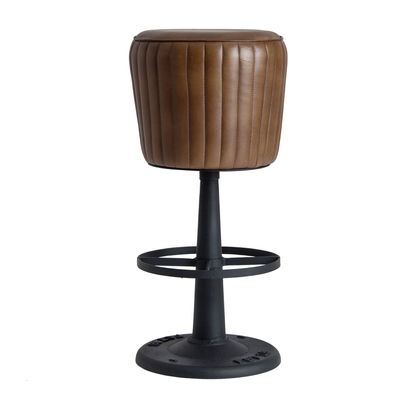 Stools - Brown iron stool 37x37x80 cm - VICAL