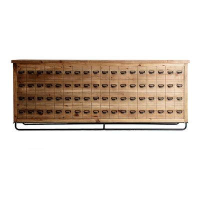 Other tables - Brown recycled pine wood counter 250x73x103 cm - VICAL