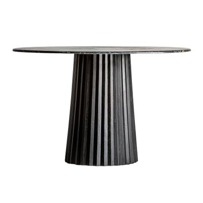 Tables Salle à Manger - Table salon en bois de mangue noir 122x122x77 cm - VICAL