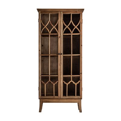 Armoires - Vitrine en bois d´orme marron 80x40x178 cm - VICAL