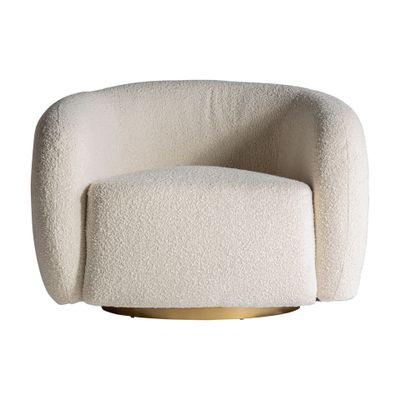 Fauteuils - Fauteuil en acrylique crème 92x86x72 cm - VICAL