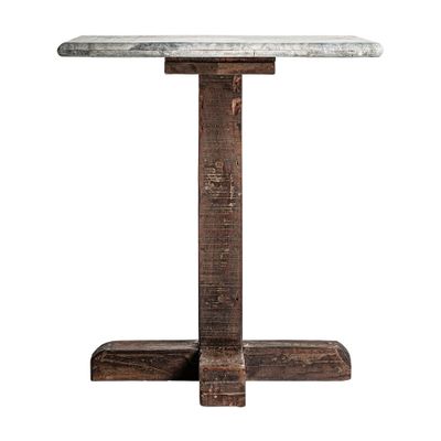Other tables - Bar table in gray mango wood 70x70x77 cm - VICAL