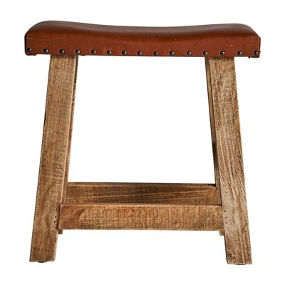 Repose-pieds - Repose- pied en bois de mangue marron 41x16x46 cm - VICAL