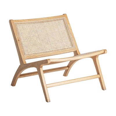Armchairs - Brown birch wood armchair 65x80x68 cm - VICAL