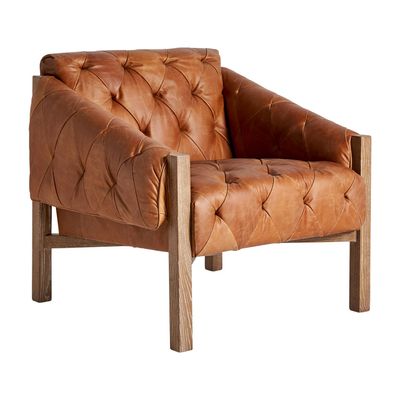 Fauteuils - Fauteuil en bois de bouleau marron 82x79x76 cm - VICAL