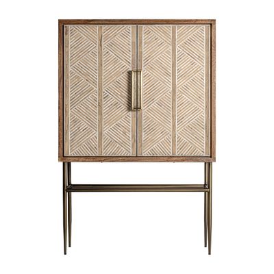 Armoires - Armoire en bois de mangue marron 100x40x140 cm - VICAL