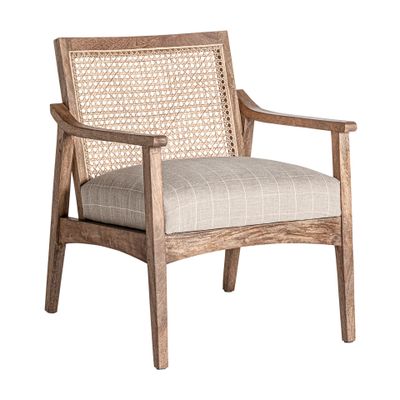Armchairs - Brown mango wood armchair 64x72x74 cm - VICAL
