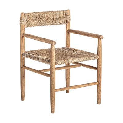 Chaises - Fauteuil en bois de teck marron 57x55x80 cm - VICAL