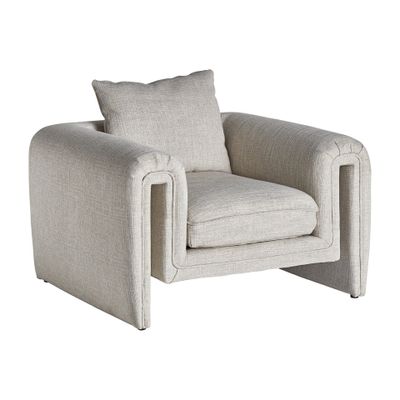 Armchairs - Gray pine wood armchair 100x86x81 cm - VICAL
