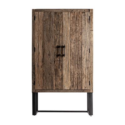 Wardrobe - Brown reclaimed wood cabinet 107x47x188 cm - VICAL
