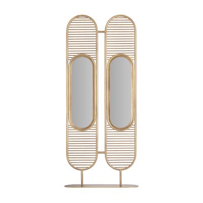 Decorative objects - Golden steel screen 95x30x220 cm - VICAL