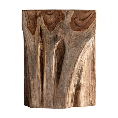 Other tables - Brown teak wood coffee table 30x30x42 cm - VICAL