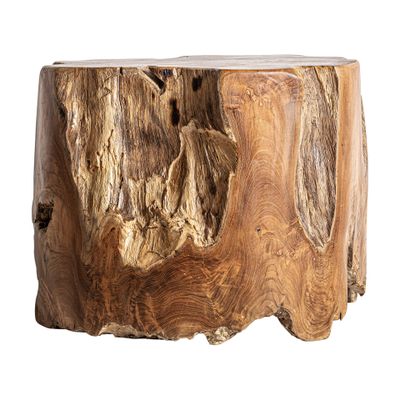 Coffee tables - Brown teak wood coffee table 50x50x42 cm - VICAL