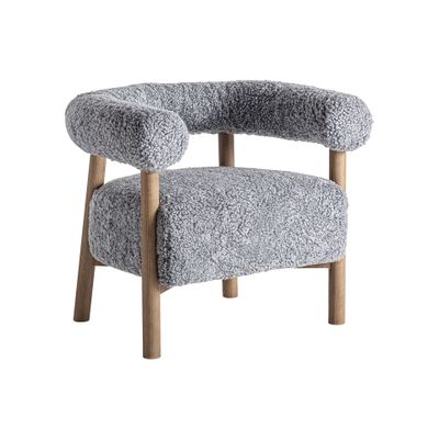 Fauteuils - Fauteuil en bois de frêne marron 78x67x70 cm - VICAL