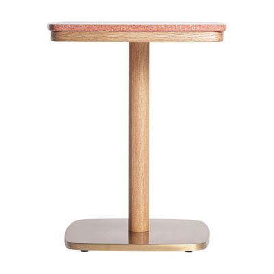 Autres tables - Table de bar en terrazzo rouge 50x50x66 cm - VICAL