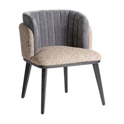 Chairs - Dark tones velvet chair 61x63x77 cm - VICAL