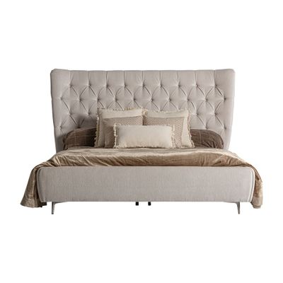 Beds - White polyester bed 206x232x138 cm - VICAL