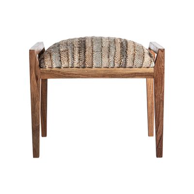 Footrests - Light brown mango wood footstool 56x47x50 cm - VICAL