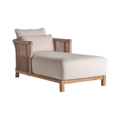 Canapés - Chaise longue en bois de chemin de fer marron 96x180x70 cm - VICAL