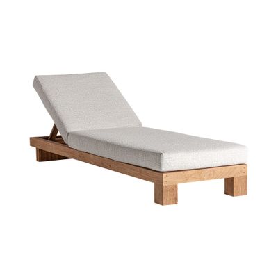 Canapés - Chaise longue en bois de teck marron 200x60x35 cm - VICAL