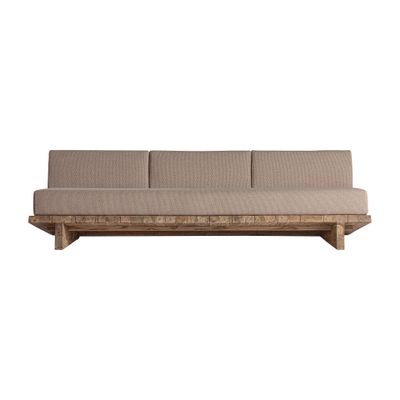 Sofas - Brown railway wooden sofa 265x101x80 cm - VICAL