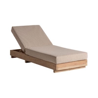 Sofas - Brown railway wooden deck chair 210x80x33 cm - VICAL