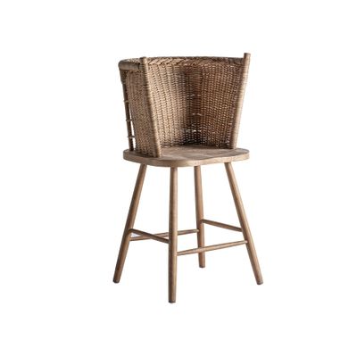 Stools - Brown fir wood stool 60x53x100 cm - VICAL