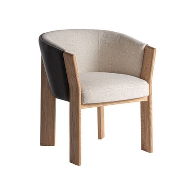 Chairs - Black leather chair 62x60x75 cm - VICAL